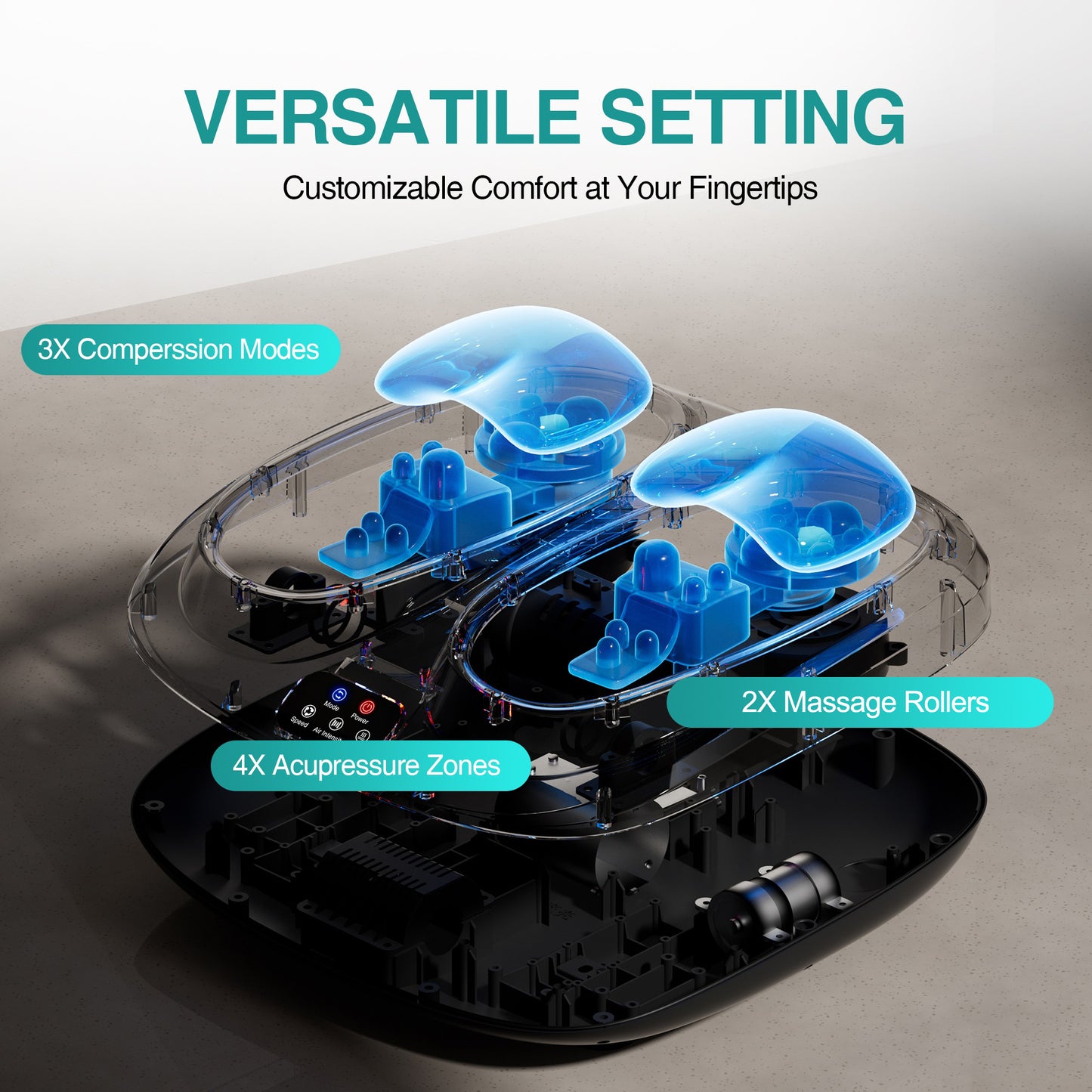 EasyFunFast™ Heated Air-Compression Foot Massager