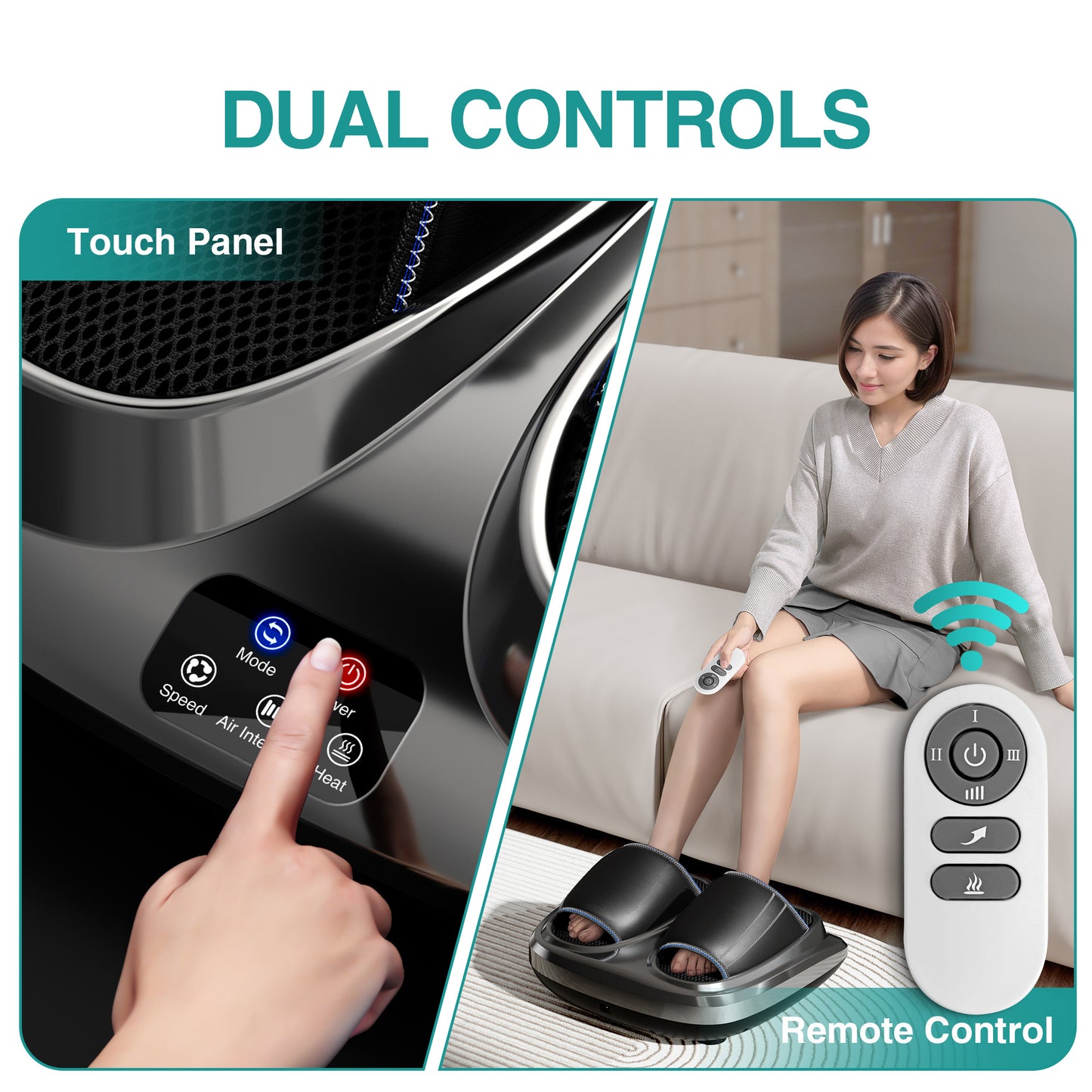 EasyFunFast™ Heated Air-Compression Foot Massager